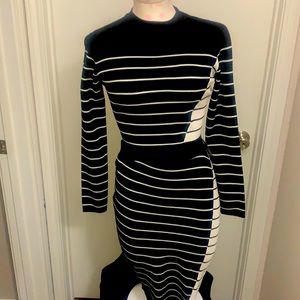 Black & White Striped Two-Piece Set – Trendy & Flattering, NWT